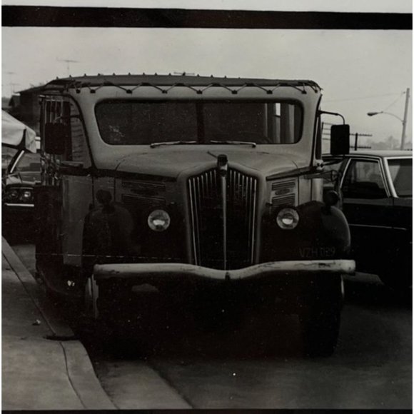 Vintage Delivery Truck Found Photo Auto Transportation Street Parking - Picture 5 of 6